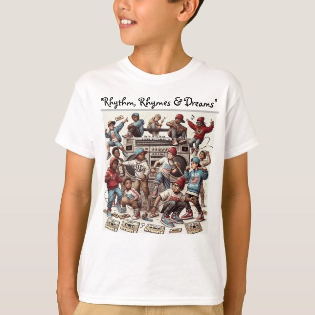 Camiseta Jovens "Rhythm, Rhymes & Dreams" Tshirt (Frente)