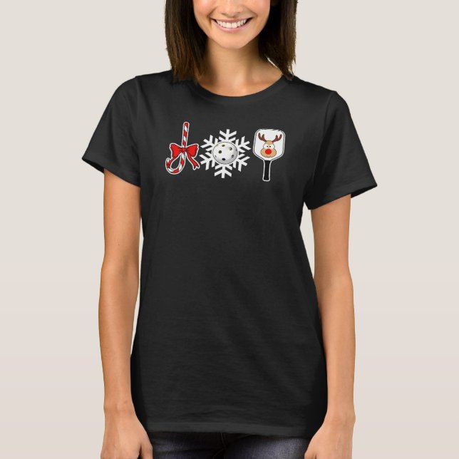 Camiseta Joy Candy Cane Snowball Deer (Frente)