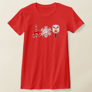 Camiseta Joy Candy Cane Snowball Deer