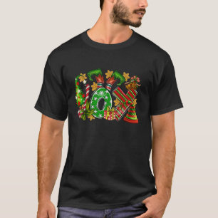 Camiseta Joy Christmas Elf Candy Cane Family Matando Pajam