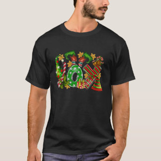 Camiseta Joy Christmas Elf Candy Cane Family Matando Pajam