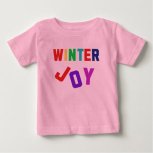 Camiseta Joy de inverno - Letras Coloridas Cozinhas