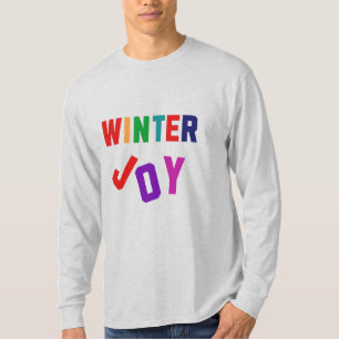 Camiseta Joy de inverno - Letras Coloridas Cozinhas