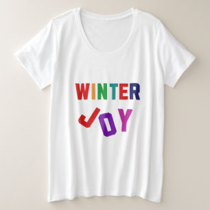 Camiseta Joy de inverno - Letras Coloridas Cozinhas