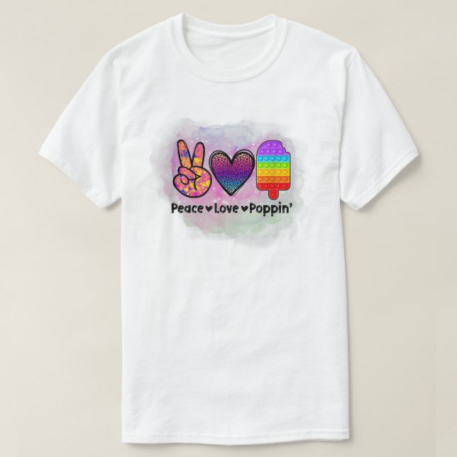 Camiseta Joy Dye Push Fidget (Frente do Design)