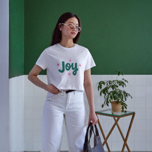 Camiseta Joy Elegant texto de Natal Bonito