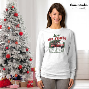Camiseta Joy em rota Natal Começa Caminhão e Árvore X-Mas