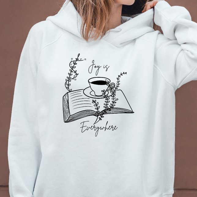 Camiseta Joy está em todo lugar café e livro (Criador carregado)