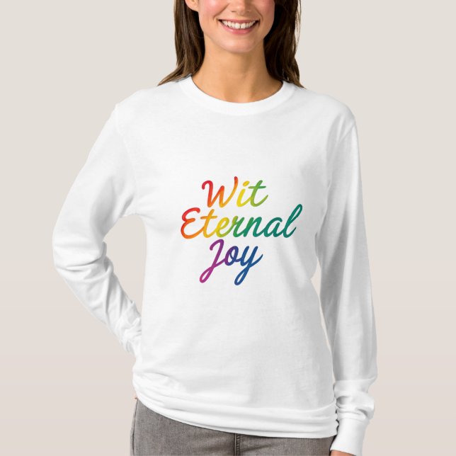 Camiseta Joy Eterno - Arte Típica Arco-Íris (Frente)