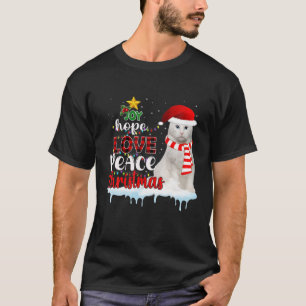 Camiseta Joy Hope Adorava Árvore de Natal Paz Gift Xmas