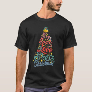 Camiseta Joy Hope Love Peace Christmas Jingle Bells Christm