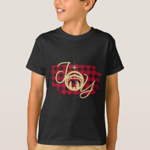 Camiseta JOY in a Manger Natal Natividade Jesus Nascimento