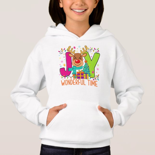 Camiseta "JOY Reindeer & Holiday Gifts" (Frente)