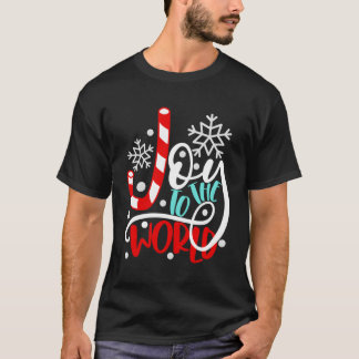 Camiseta Joy To The World Candy Cane