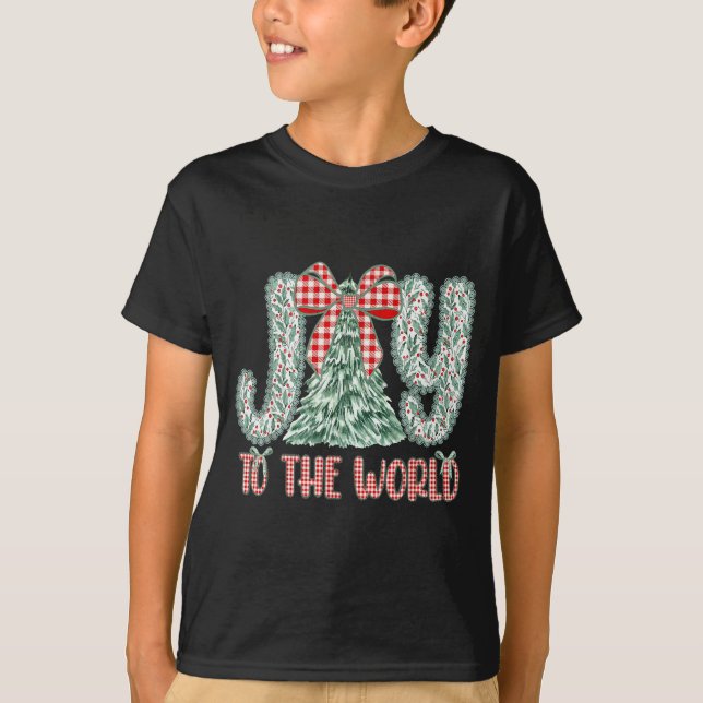 Camiseta Joy To The World Jesus Christian Christmas Xmas Tr (Frente)