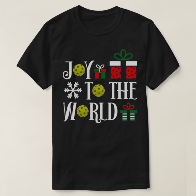 Camiseta Joy To The World Pickleball Christmas Product (Frente do Design)