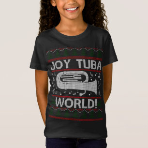 Camiseta Joy Tuba World Engraçado Natal Ugly Xmas Sweater