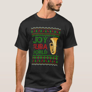 Camiseta Joy Tuba World Music Lover Xmas Gift Ugly Tuba Chr