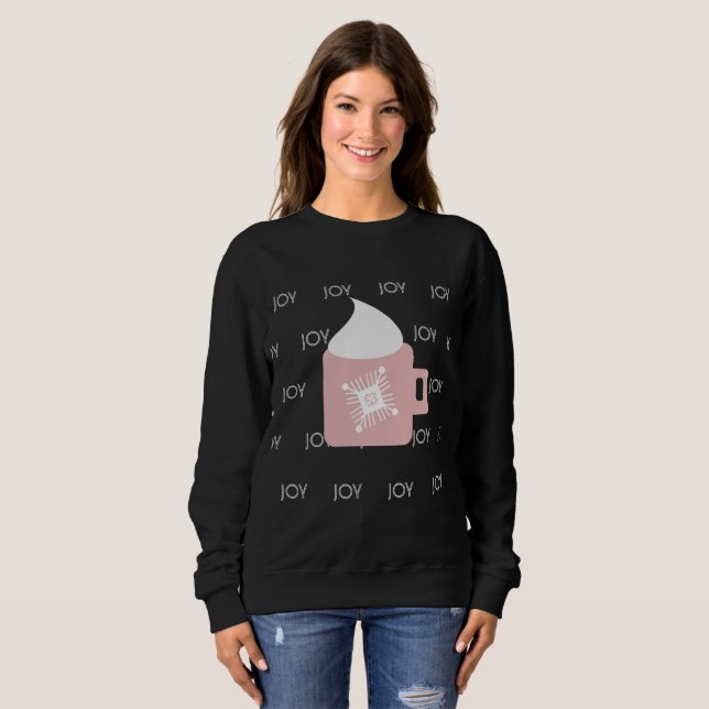 Camiseta Joy Winter Floco de Neve da Caneca de Natal (Frente Completa)