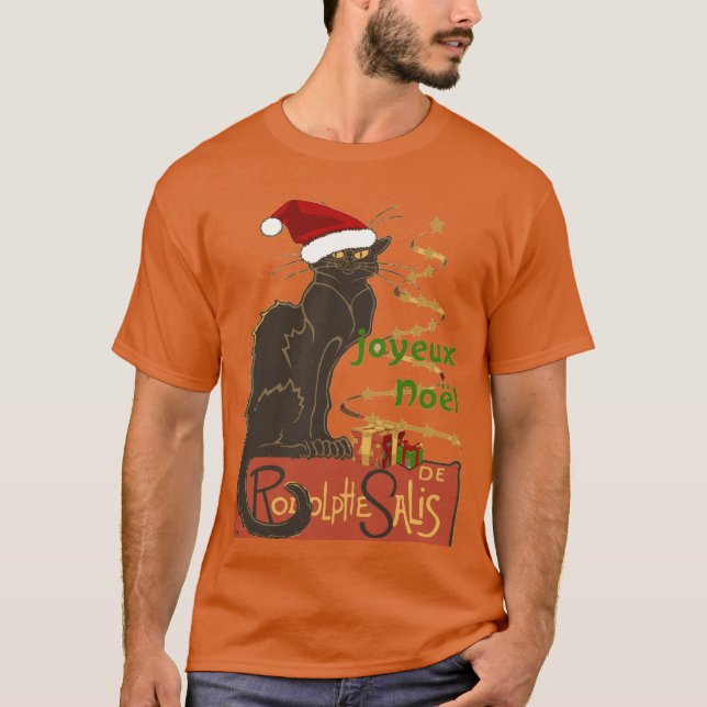 Camiseta Joyeux Noel Le Chat Noir Paródia de Natal (Frente)