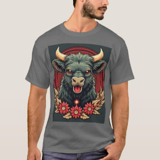 Camiseta Joyful Bull: O sorriso da felicidade