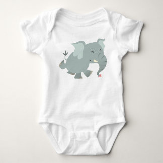 Camiseta Joyful Cartoon Elephant Baby Roupa