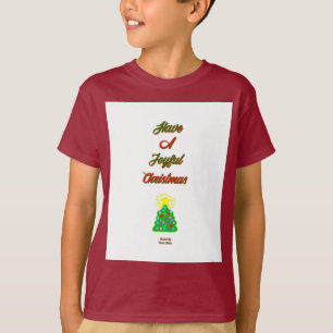 Camiseta Joyful Christmas Boys Maroon Basic T Shirt