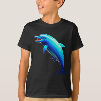 Camiseta "Joyful Dolphin Dance: Espalhando perto do barco"