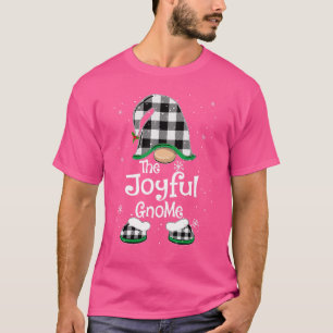 Camiseta Joyful Gnomo Buffalo Xadrez Matching Family Christ