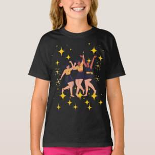 Camiseta Joyful Moves - Três Garotas Dançantes Tee Art