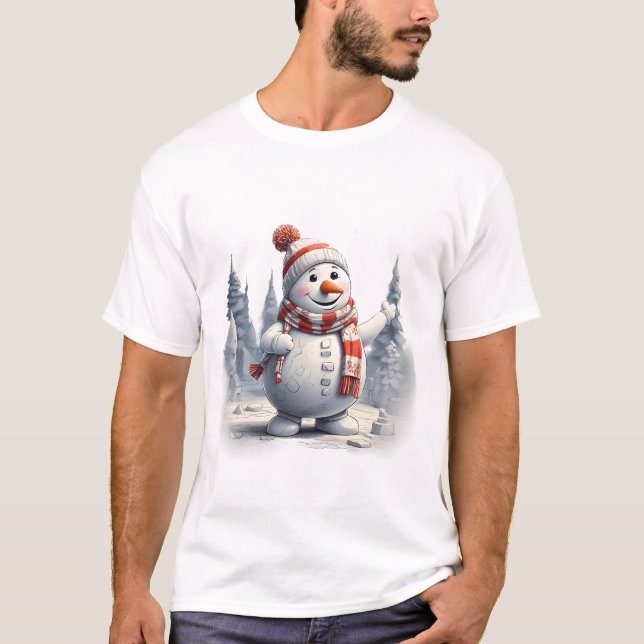 Camiseta Joyful Snowman Giggles Tee (Frente)