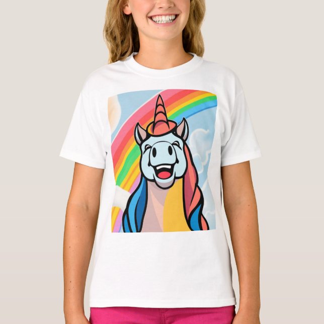 Camiseta Joyful Unicorn Close Up (Frente)