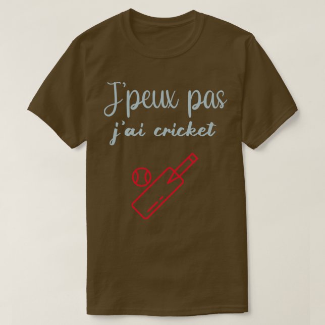 Camiseta Jpeux pas jai cricket (Frente do Design)