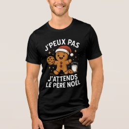 Camiseta J'peux pas J'attends Le Père Noël Manchot Et Renne