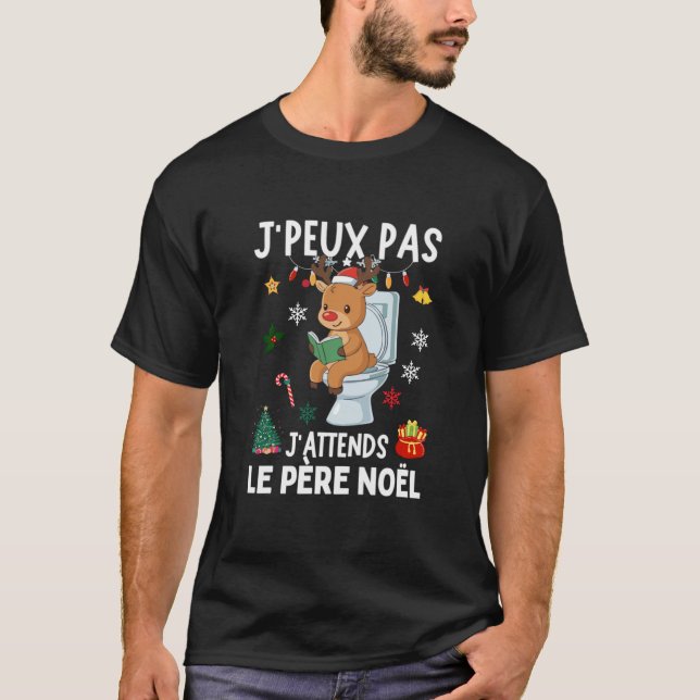Camiseta J'peux pas J'attends Père Noël (Frente)