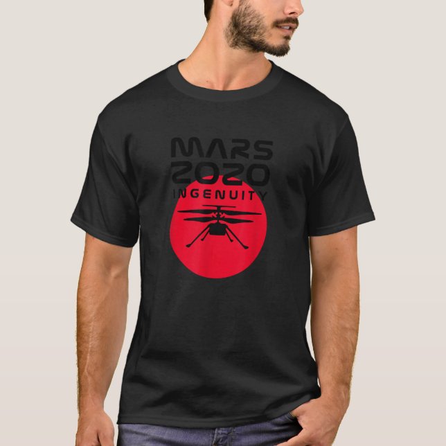 Camiseta JPL Mars Perseverança Helicóptero Ingenuity 2020 K (Frente)