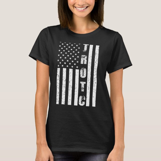 Camiseta Jrotc Us Junior Rotc Distante Bandeira Americana L (Frente)