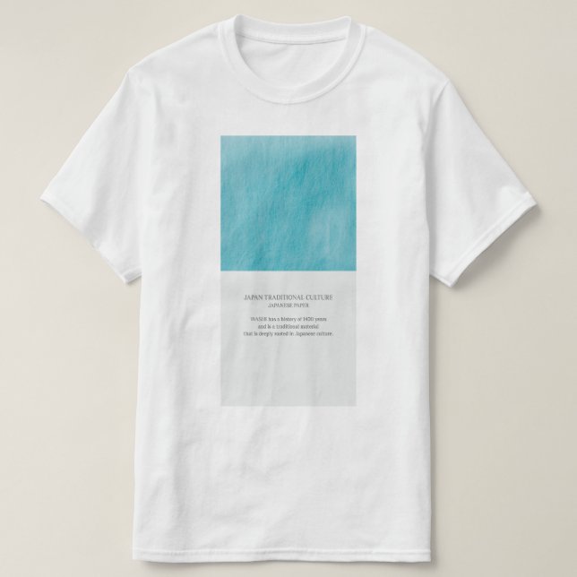 Camiseta JTC_和紙_turquoise (Frente do Design)