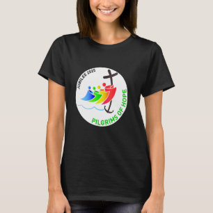 Camiseta Jubileu Católico Vidro Jantar Peregrinos De Ho 202