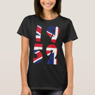Camiseta Jubileu Platinum, 70 da Union Jack Queen, em 1952
