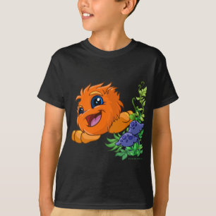 Camiseta JubJub alaranjado feliz na central de Neopia