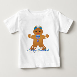 Camiseta Judaica Hanukkah Gingerpão Man Menorah