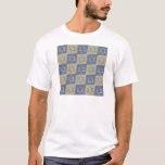 Camiseta Judaica Star De David Metal Dourado Azul<br><div class="desc">Você está vendo a coleção de Design Lee Hiller. Roupa,  Ofertas e Coleções Lee Hiller Fotografia ou Coleção de Arte Digital. Você pode ver sua fotografia da Nature em http://HikeOurPlanet.com/ e seguir seu blog de caminhada no Hot Primavera National Park.</div>