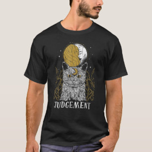 Camiseta Judement Cat Moon Arot Card Pagan Goblincore Gótic