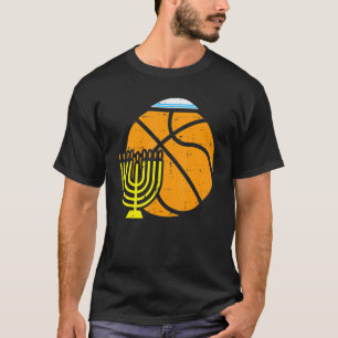 Camiseta Judeu Basquete Menorah Hanukkah Chanukah Esporte