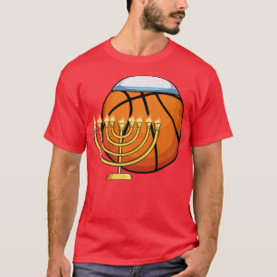 Camiseta Judeu Basquete Menorah Hanukkah Chanukah Esporte