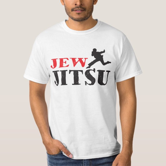 Camiseta Judeu Jitsu - humor judaico engraçado (Frente)