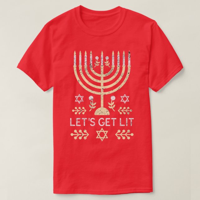Camiseta Judeu Menorah Funny Hanukkah (Frente do Design)