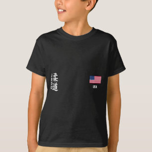 Camiseta Judo Bandeira Americana Judoca Dojo Arte Marcial A
