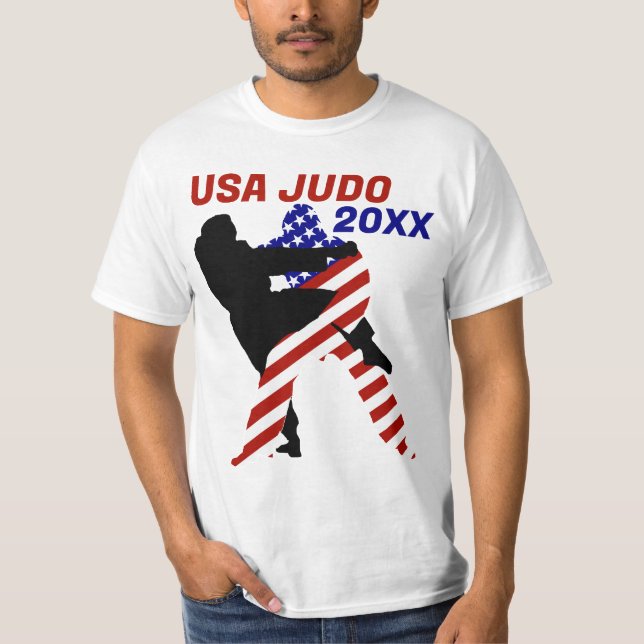 Camiseta JUDO DAS Artes Marciais Patrióticas dos EUA (Frente)